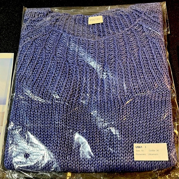 Stitch Detail Linen Knit Women's Poetry Sweater Size 10 NWT Color